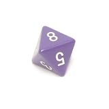 Chessex Opaque 16mm Purple and white d8