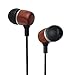 Francois et Mimi Elite Genuine 3.5mm Wood in-Ear Noise-isolating Earbuds Headphones with Mic, Retail Packaging!
