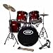 Complete 5 pc Drum Kit Package with Cymbals Wine Red