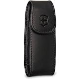 Large Black Leather Clip Pouch