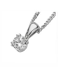 VS 0.50Ct Round Diamond Solitaire Pendant 18k Gold Certified