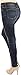Eunina Women's Plus Size Stretch Skinny Denim Vintage Dark Blue