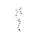 Sterling Silver Multi-colored CZ (Cubic Zirconia) Earring & Pendant Set