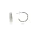 Eve's Addiction Sterling Silver Mesh Hoop Earrings