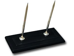 Blackwood & Leather Pen Stand