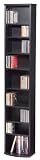 CD / DVD/ VHS 225 Tower Storage Rack in Black Finish