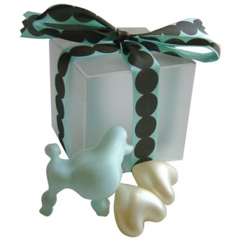 Petite Poodle Soap Gift, Blue - Bridal Shower Favor