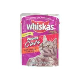 Whiskas Cat Food, Choice Cuts with Turkey in Gravy, 3 oz (Pack of 24)