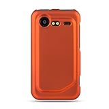 Hard Snap on case ORANGE RUBBERIZED faceplate Sleeve Cover for HTC 6350 INC ....