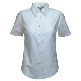 Fruit of the Loom Ladyfit Oxford Short Sleeve Shirt