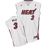 Dwyane Wade White Adidas NBA Revolution 30 Replica Miami Heat Youth Jersey