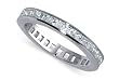 .925 Sterling Silver Aquamarine Band Cubic Zirconia Eternity Ring