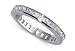 .925 Sterling Silver Aquamarine Band Cubic Zirconia Eternity Ring