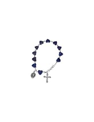 CleverEve Designer Series Polished Sodalite Heart Rosary Bracelet 5.80 grams