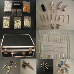Emerpac Professional 3-gun Tattoo Machine Kit This Tattoo Machine Kit Is a Pro-quality Beauty Product with Everything Youll Need to Tattoo This Kit Includes One Tattoo Gun in an Antique Bronze Finish
