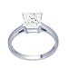 Certified 0.28 Carat I I1 Princess Cut Diamond Engagement Solitaire Ring in 18ct Solid White Gold