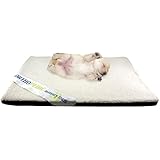 RESTOLOGY Memory Foam Orthopedic Sherpa Cushion Crate Mat, Black, 26 x 18 x 1.5"