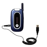 Coiled Power Hot Sync and Charge USB Data Cable w/ Tip Exchange for the Motorola W315 - Gomadic Brand