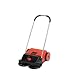 Vestil JAN-SM Manual Push Floor Sweeper with Steel Handle, 21-1/4" Head Width, 8-1/2" Overall Length, Black and Red