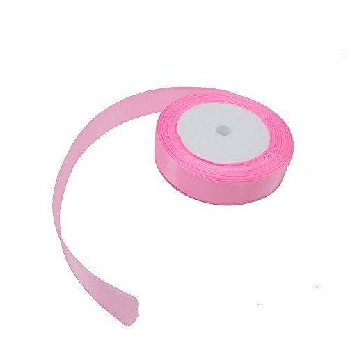 2 Cm Wide Ribbon, Silk Ribbon (25 Yd ,Pink)
