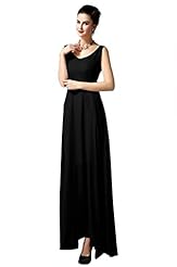 V-neck Sleeveless Summer Chiffon  Belted Evening Dress/Wedding Party Dress/Maxi Dress  With a Bow(s)