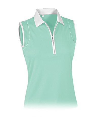 Monterey Club Ladies Dry Swing Trim Detail Pique Shirt #2307