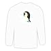 Long Sleeve T-shirt with penguin, bird, animal Large White