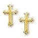 Jewelry : 14K Gold Filled Cross Pierced Earrings