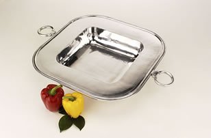 Large Sqare Tray, Pewter
