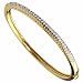 14K Yellow Gold Stylish Fish Scale Diamond Bangle Bracelet