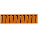 Brady 6570-7,  Outdoor Numbers & Letters , 2 1/4" Height x 7/8" Width, Black on Orange, Legend "7"  (1 per Order)