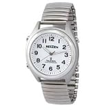 Reizen Atomic Talking Watch - White Face with Black Numbers