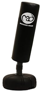 Boxing-Mad - Saco de boxeo con soporte, color negro