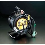 エスコ AC125V/22A/30mコンセント固定リール(アース付) EA815DA-2