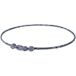 Phiten Star Necklace, Navy Gray, 18"