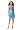David's Bridal Short Charmeuse Dress with Draped Skirt Style F14090, Pool, 4