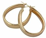 Reverse Oval Hoop Earring