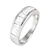 Eternity Ring in Cubic Zirconia Baguette - size 6