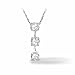 1/4 carat dtw 3 stone round diamond pendant