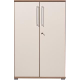 Aktenschrank Freeport Büroschrank mit 3 Ebenen 75x120cm, abschließbar, Dekor wählbar, Dekor/Front:Nussbaum