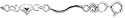 Sterling Silver Anklet with Hearts and Flowers
