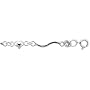 Sterling Silver Anklet with Hearts and Flowers