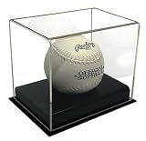 BCW Deluxe Acrylic Softball Display - Sports Memoriablia Display Case - Sportscards Collecting Supplies