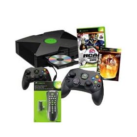 XBOX Console with 2nd Controller, DVD Remote Playback Kit and 2 FREE Games!