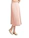 Simple Retro Women's High Waist Basic Pleated A-line Midi Skirt