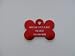 Small Bone Shape Pet ID Tag Red...FREE SHIPPING