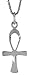 Sterling Silver Ankh Cross Pendant, 15/16 in. (24mm)