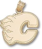 Calgary Flames Solid 14K Gold ''C'' Logo 5/8'' Pendant