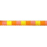 1/2'' Squares Stitiched Edge Taffeta Ribbon Orange/Yellow By The Yard