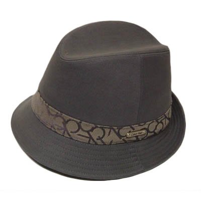 CALVIN KLEIN GRAY FEDORA TRILBY HAT CAP COTTON GREY CK